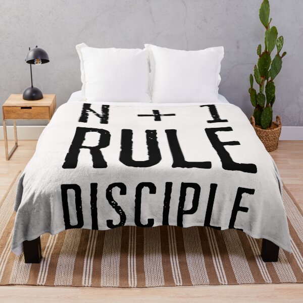 Item preview, N + 1 Rule Disciple. Cyclist. Bike Rider. Text only design. Rough, distressed, grunge, black text. Capitals. designed and sold by JellyBeenzz.