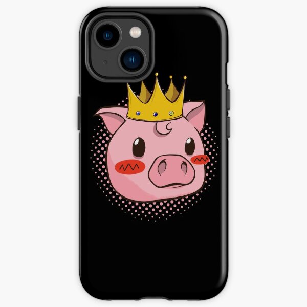 Technoblade Never Dies Crowned Pig Neon White Digital 