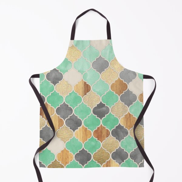 Item preview, Charcoal, Mint, Wood & Gold Moroccan Pattern designed and sold by micklyn.