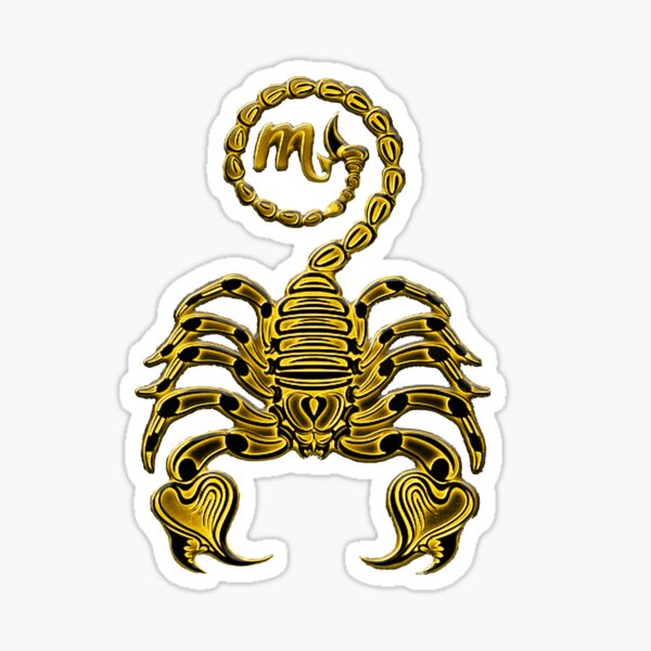 Gold Scorpio Sticker