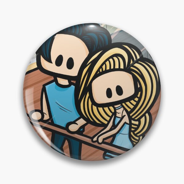 Blonde Girl and Raven Boy Ballet Pin