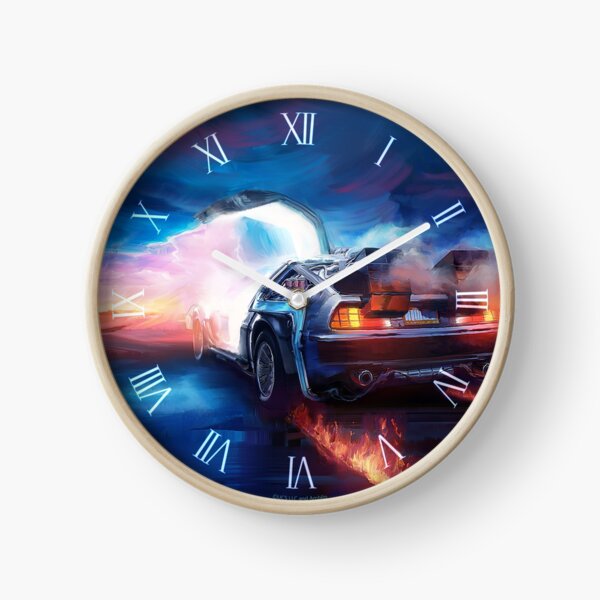 Une horloge sur le thème “Retour vers le futur”.