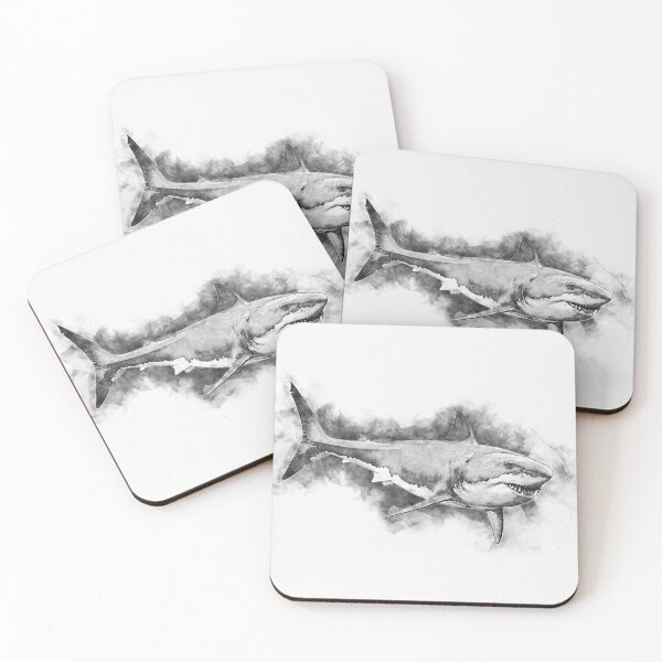 Item preview, GREAT WHITE SHARK Fine Art Sketch Drawing for the Ocean and Animal Lovers designed and sold by Naumovski.