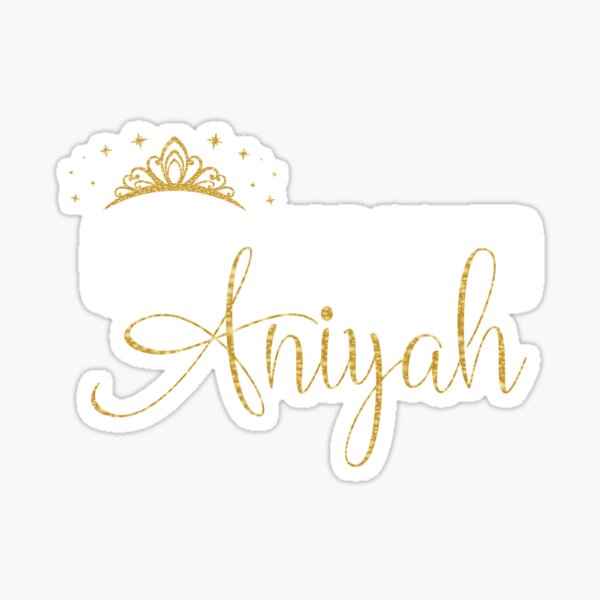 names of girls English helium balloon shiny celebration sticker 3d inflated  Aniyah 15236896 PNG