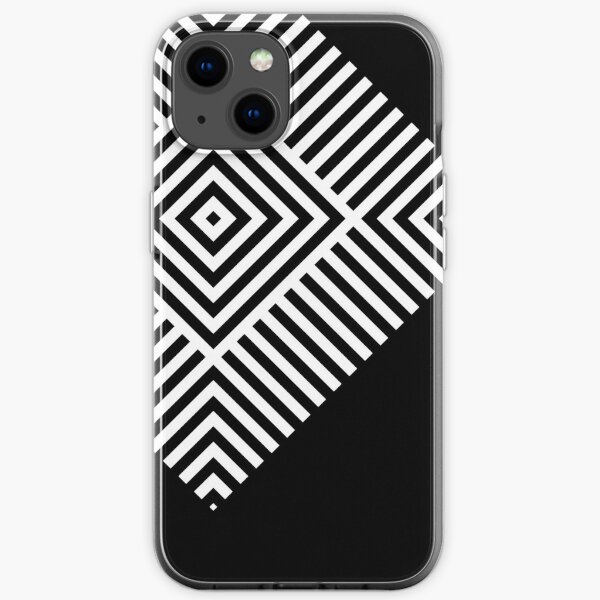 Asymmetrical Striped Square Rhombus iPhone Soft Case