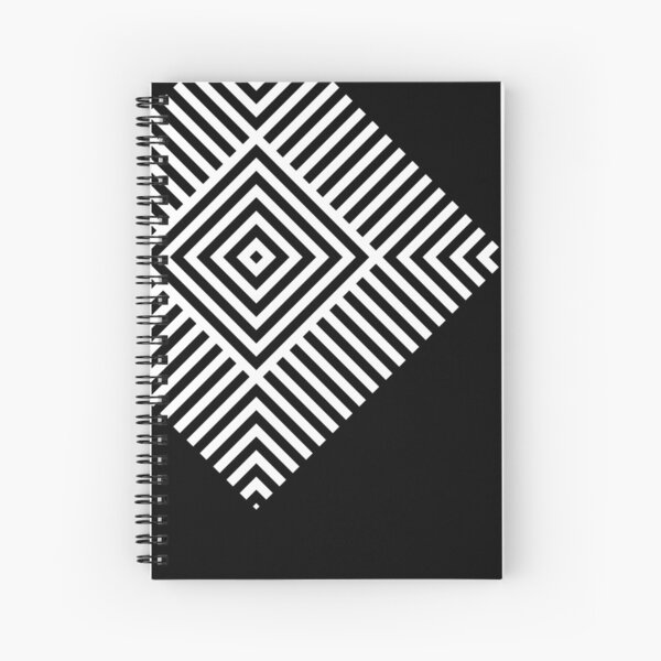 Asymmetrical Striped Square Rhombus Spiral Notebook