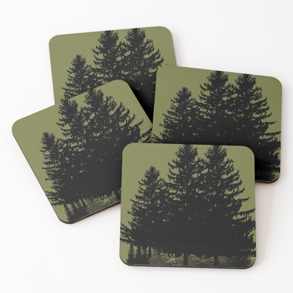 Item preview, Black pine forest trees designed and sold by karimaK-71.