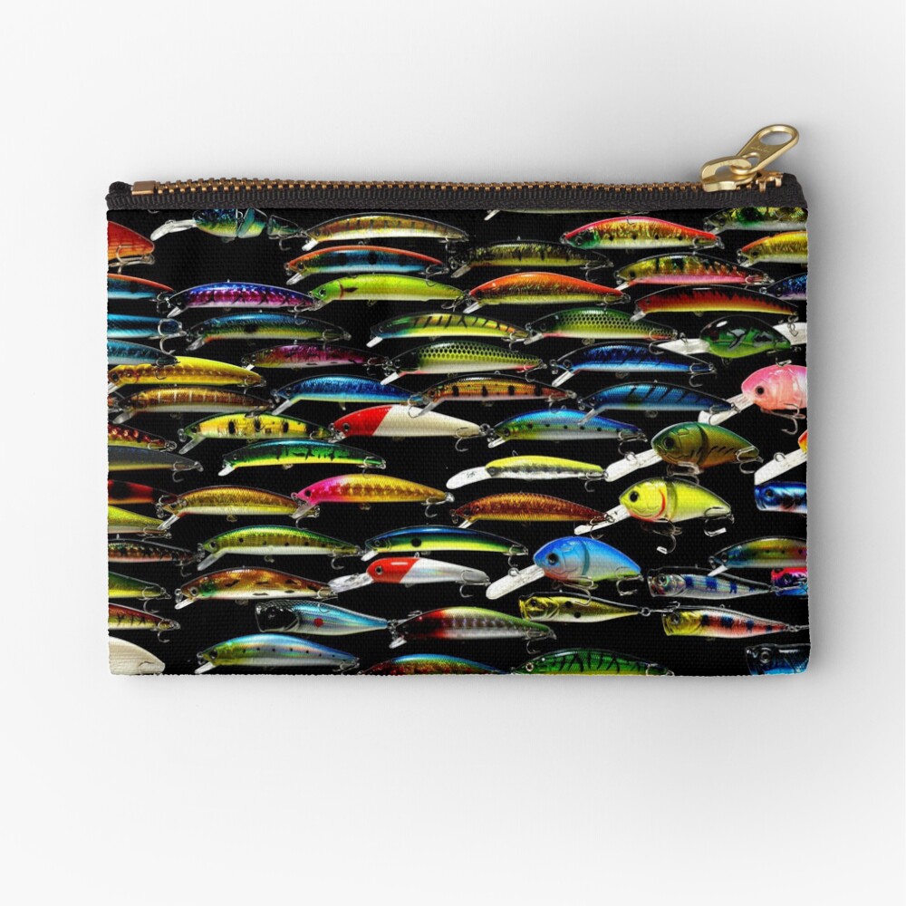 Fishing Lures Pattern Art Photo Zipper Pouch
