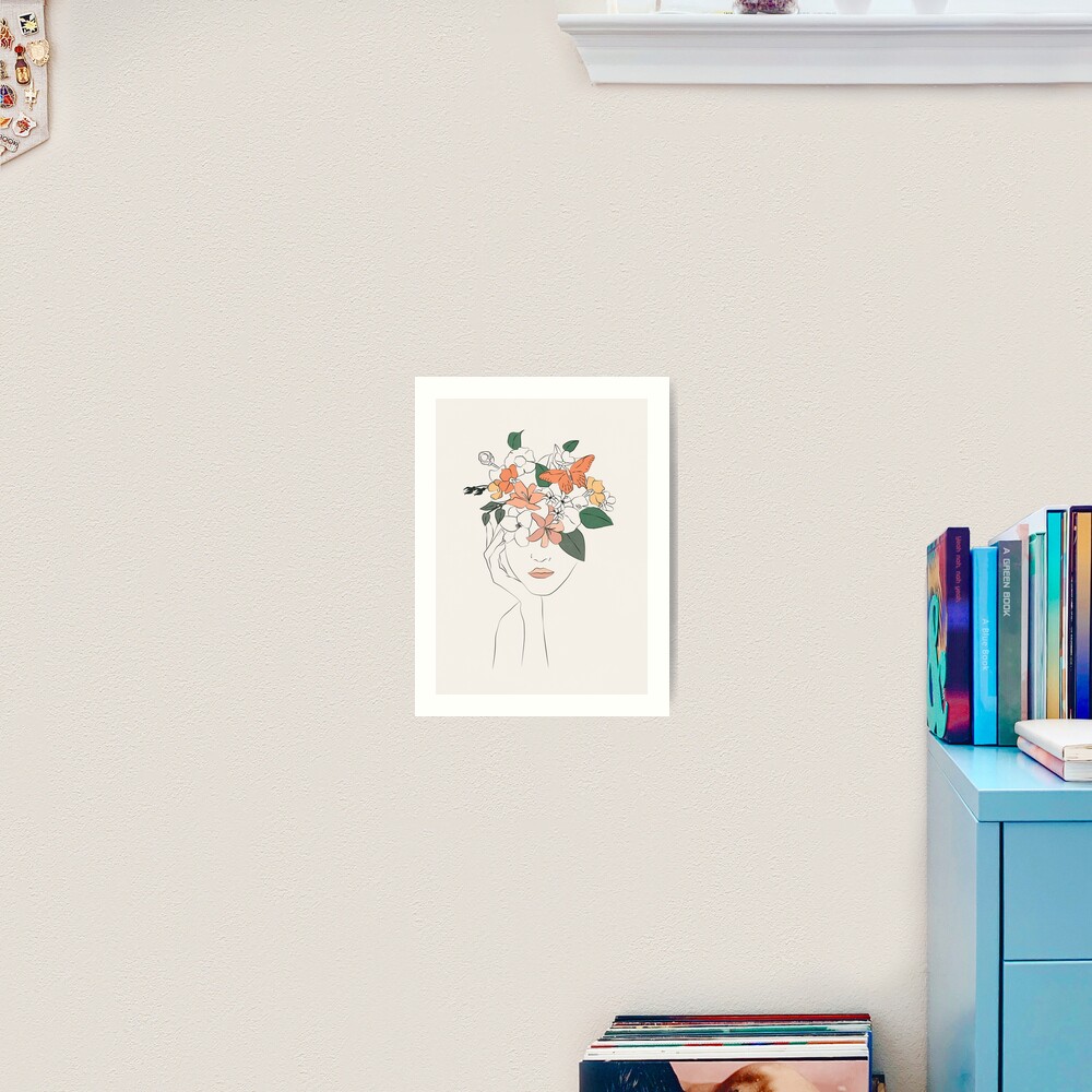 flowers girl Art Print