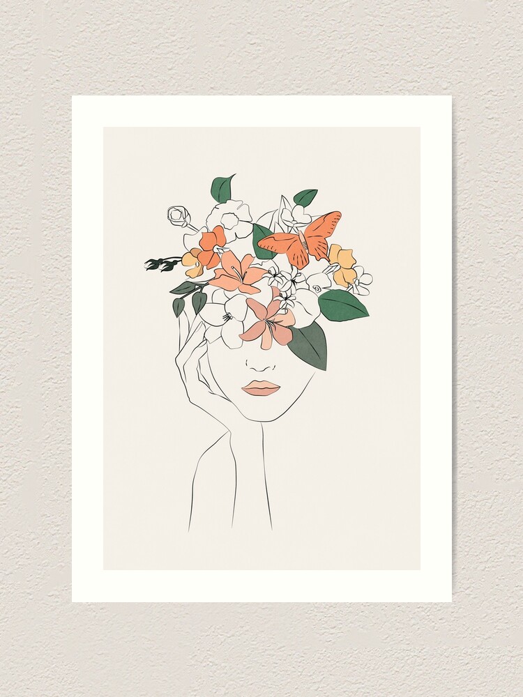 Alternate view of flowers girl Art Print