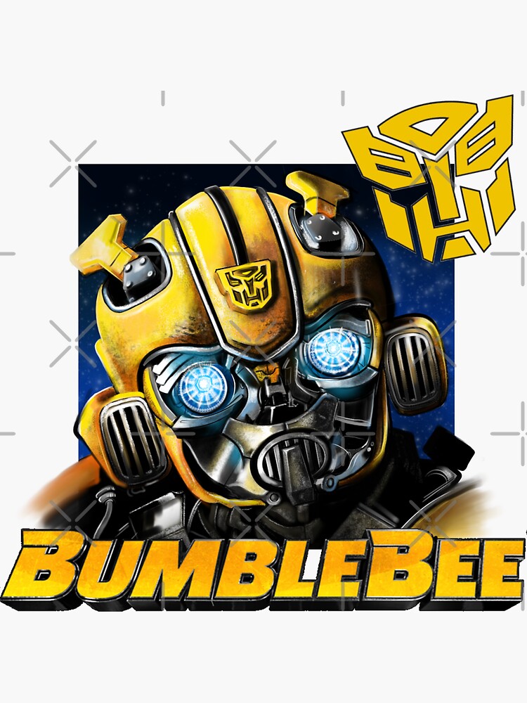 TRANSFORMERS Movie BUMBLEBEE Promo Shot Full Body Window Cling Sticker NEW