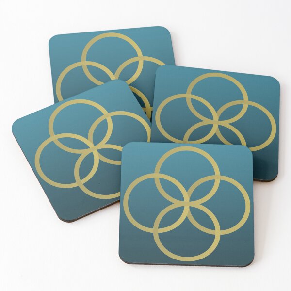 Item preview, Blue Gradient and Gold Circles designed and sold by SunfullyYours.