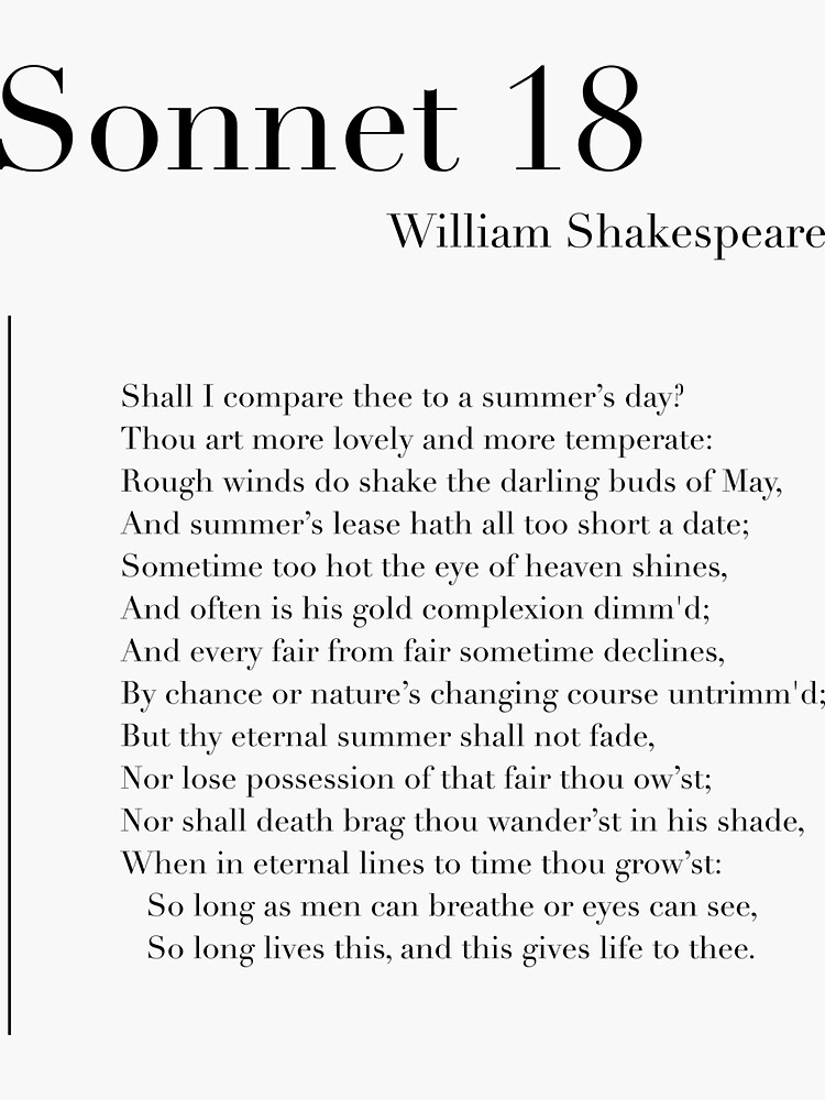 Soneto 18, william shakespeare