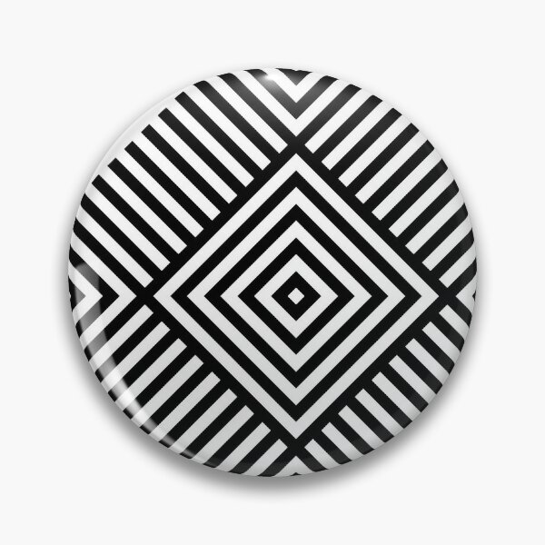 Symmetrical Striped Square Rhombus Pin