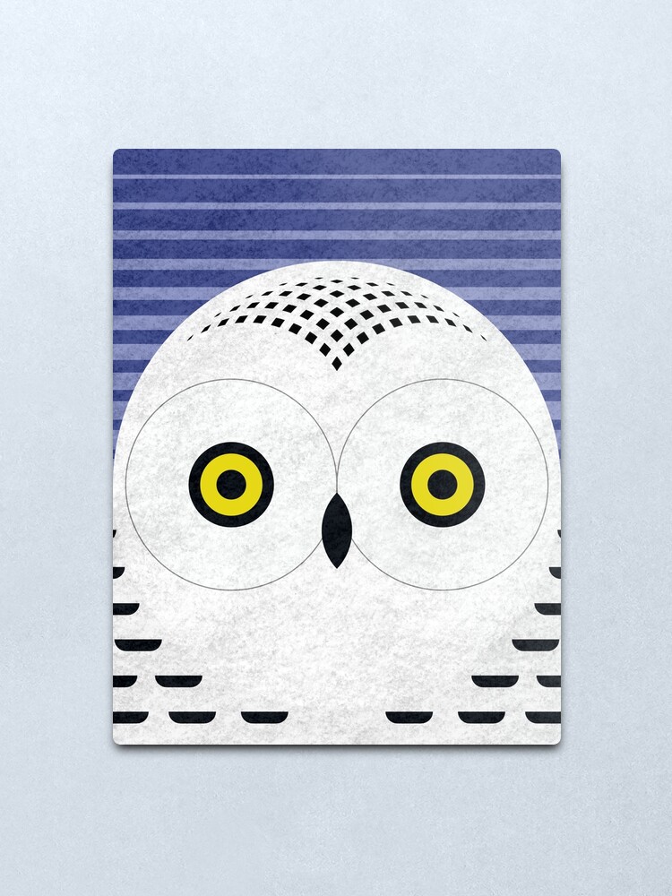 Alternate view of Snowy Owl Head Metal Print