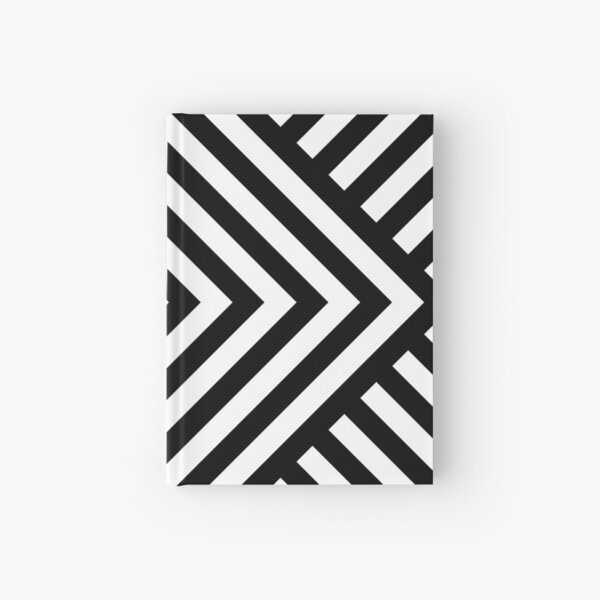 Symmetrical Striped Square Rhombus Hardcover Journal