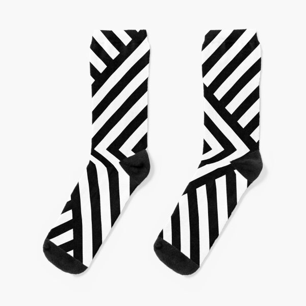 Symmetrical Striped Square Rhombus Socks