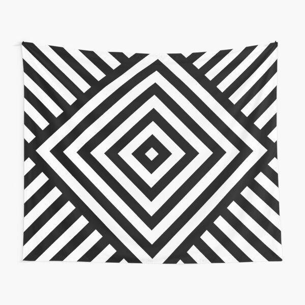Symmetrical Striped Square Rhombus Tapestry