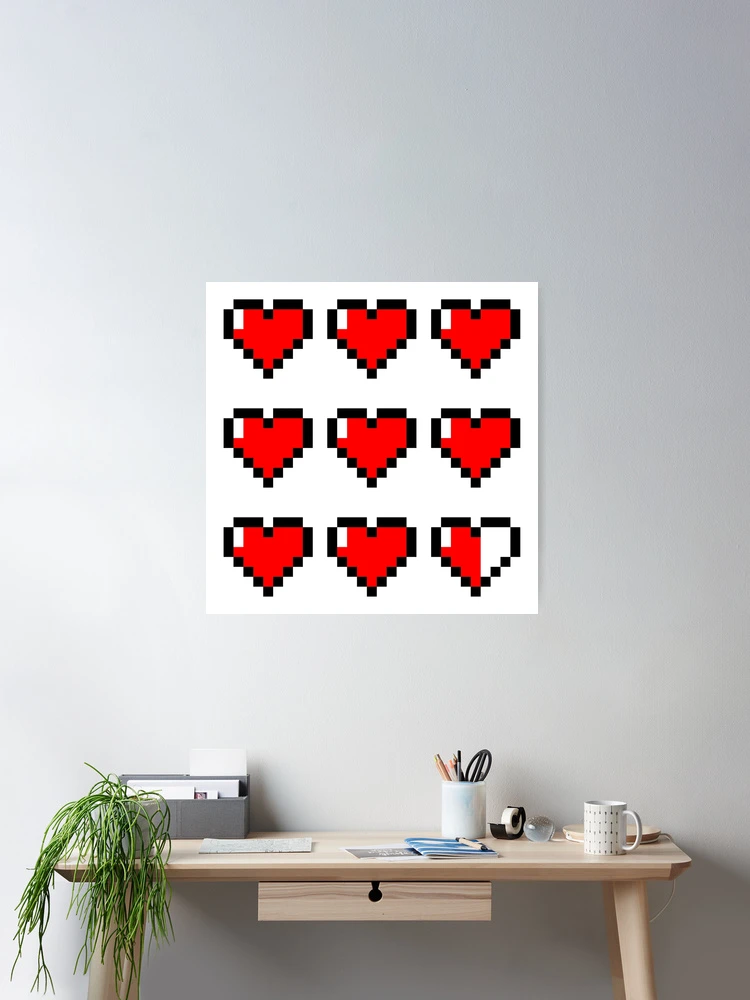 8-Bit Heart Container" Poster for Sale by TYPGRAPHY | Redbubble