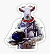 Ziege Astronaut im Weltraum Sticker