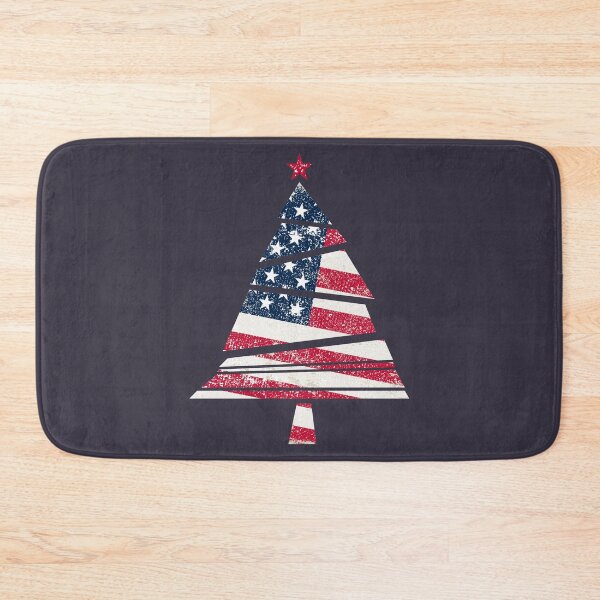 Item preview, American Flag Patriotic Colorful Christmas Tree Vintage Grunt USA Holiday Distressed Style designed and sold by pipsmerch.