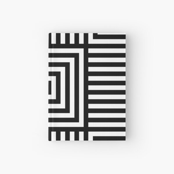 Symmetrical Striped Squares Hardcover Journal