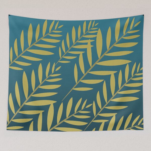 Item preview, Blue and Gold Leaves designed and sold by SunfullyYours.