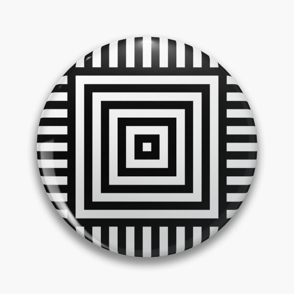 Symmetrical Striped Squares Pin