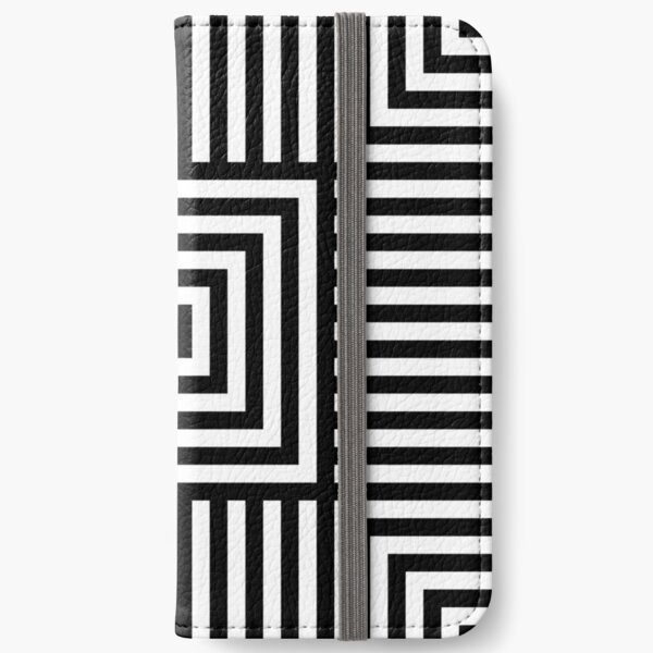 Symmetrical Striped Squares iPhone Wallet