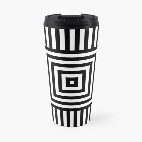 Symmetrical Striped Squares Travel Mug