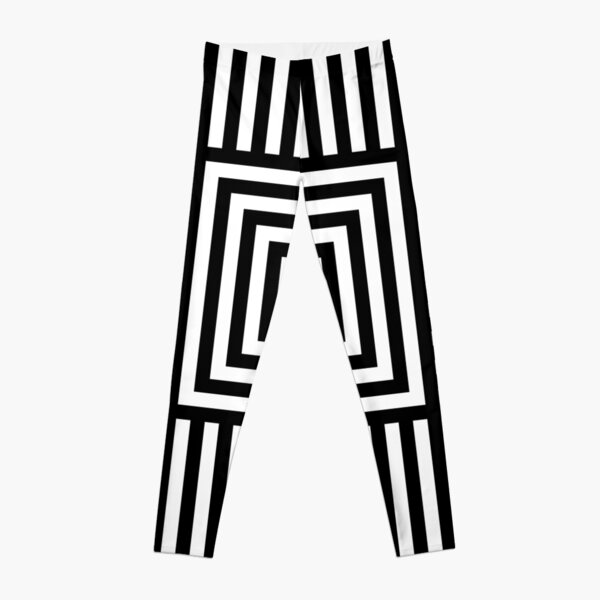 Symmetrical Striped Squares Leggings