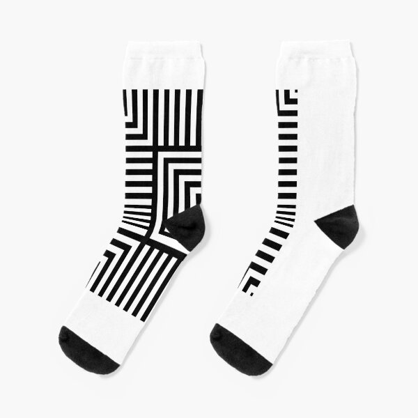 Symmetrical Striped Squares Socks