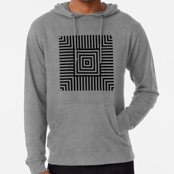 Symmetrical Striped Squares Lightweight Hoodie