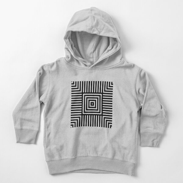 Symmetrical Striped Squares Toddler Pullover Hoodie