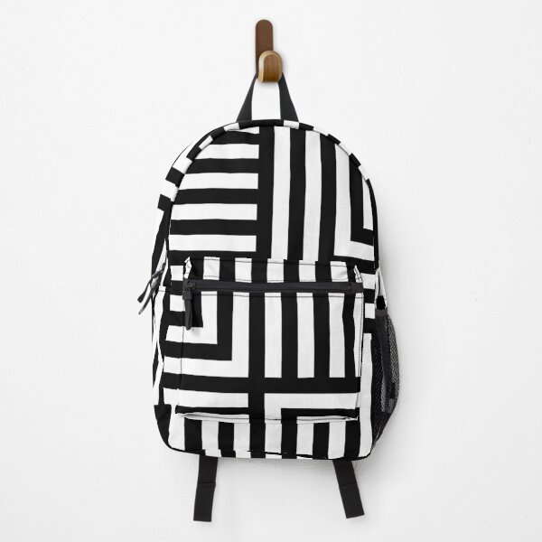 Symmetrical Striped Squares Backpack