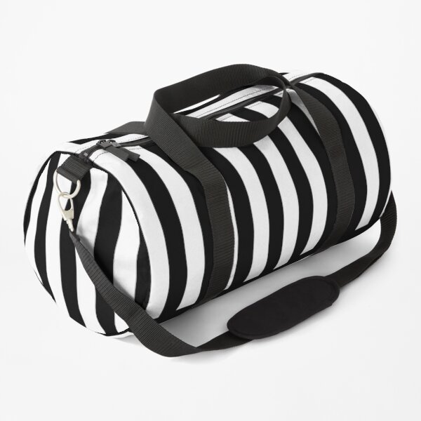 Symmetrical Striped Squares Duffle Bag