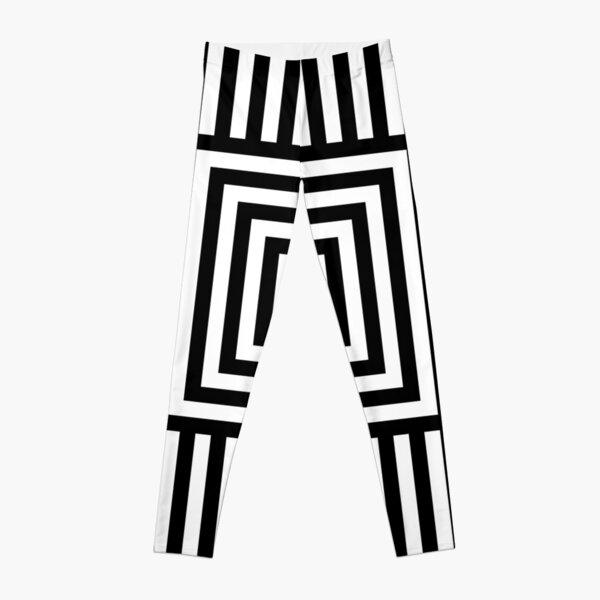 Symmetrical Striped Squares Leggings