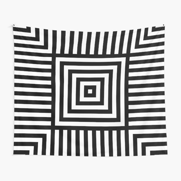 Symmetrical Striped Squares Tapestry