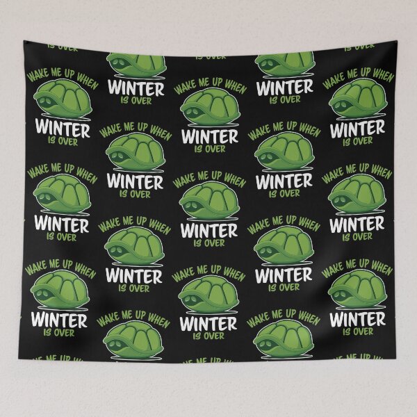 Item preview, Wake Me Up When Winter Is Over Turtle designed and sold by RamiBeans.
