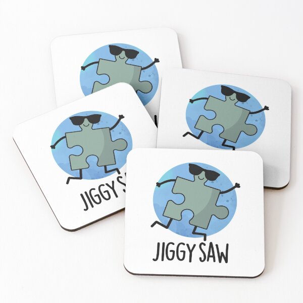 Item preview, Jiggy Saw Cute Dancing Jigsaw Puzzle Pun designed and sold by punnybone.