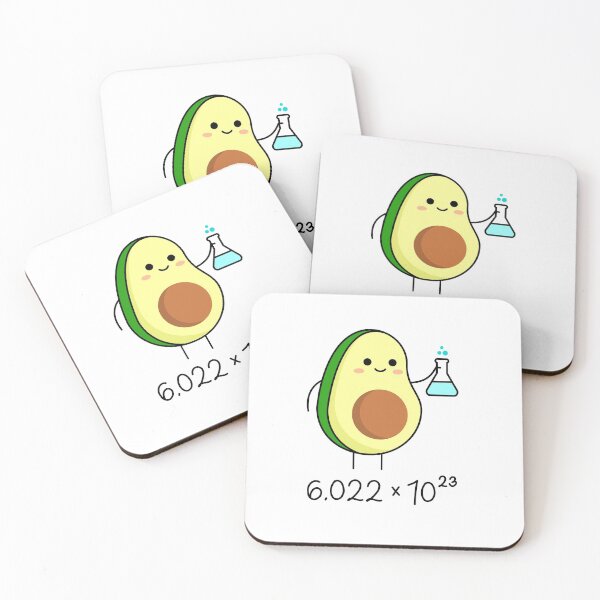 Item preview, Avogadro's Number Pun. Cute Avocado Chemist  designed and sold by TashaVector.