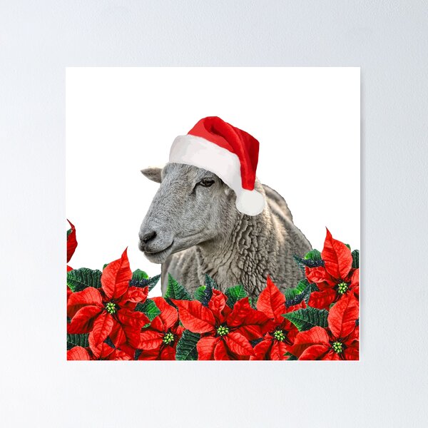 Artikelvorschau, Sheep Santa Claus - Merry Christmas entworfen und verkauft von Move-Art.