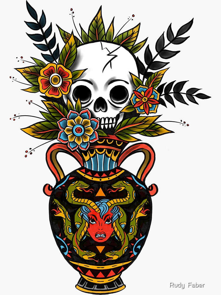 Mrs. Bouquet - traditional tattoo design - color by rudyfaber