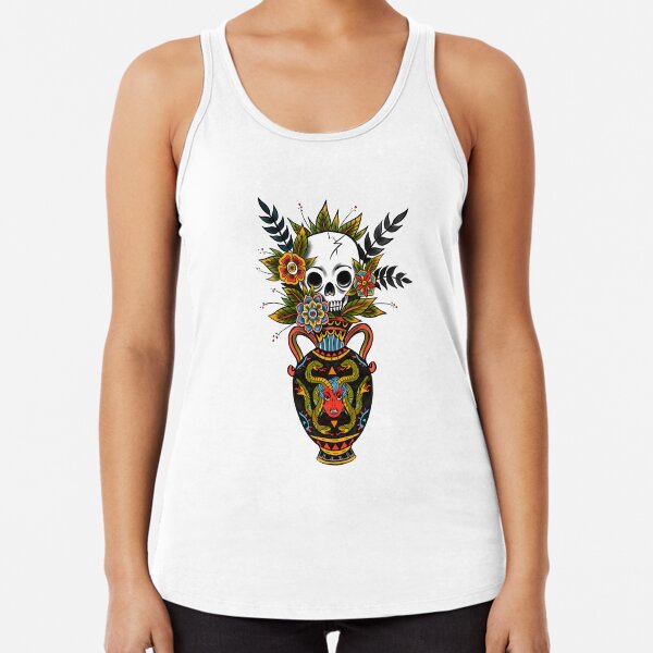 Mrs. Bouquet - traditional tattoo design - color Racerback Tank Top