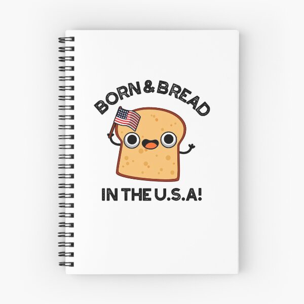 Item preview, Born And Bread In The USA Funny Food Puns  designed and sold by punnybone.