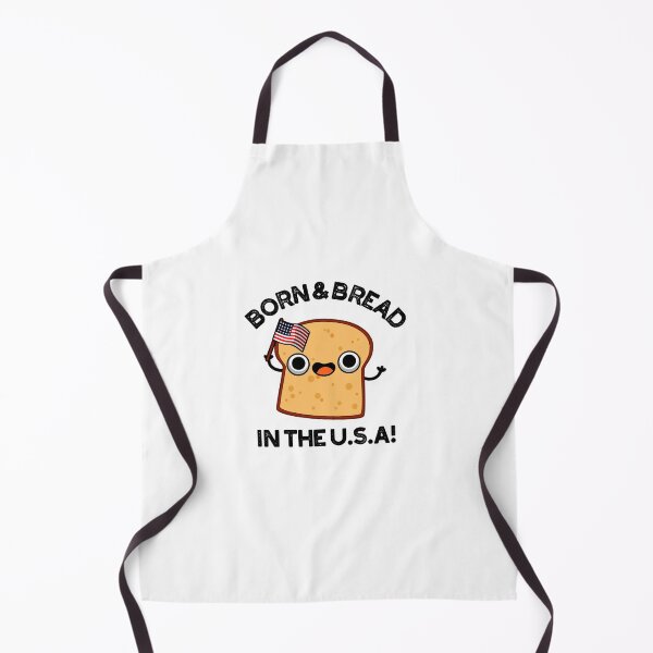 Item preview, Born And Bread In The USA Funny Food Puns designed and sold by punnybone.