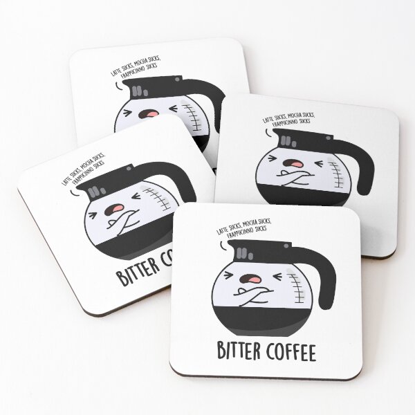 Item preview, Bitter Coffee Funny Drink Puns  designed and sold by punnybone.