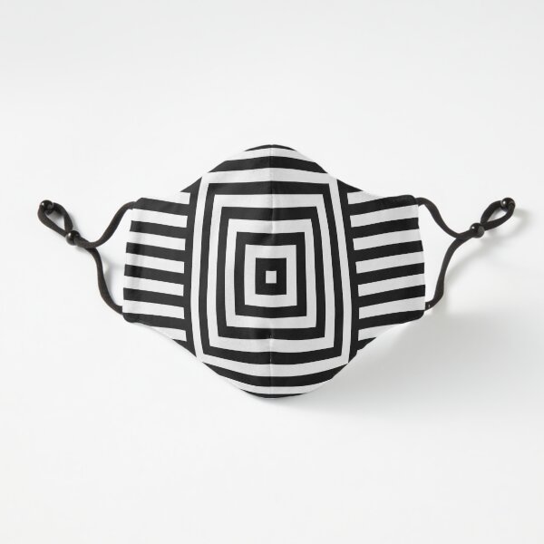 Fitted Masks, Symmetrical Striped Squares Fitted 3-Layer