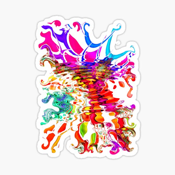 Fractal Splash 2 Sticker