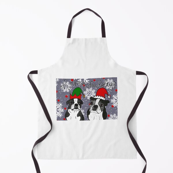 Item preview, Boston terrier happy pawlidays designed and sold by Lauryn Elder.